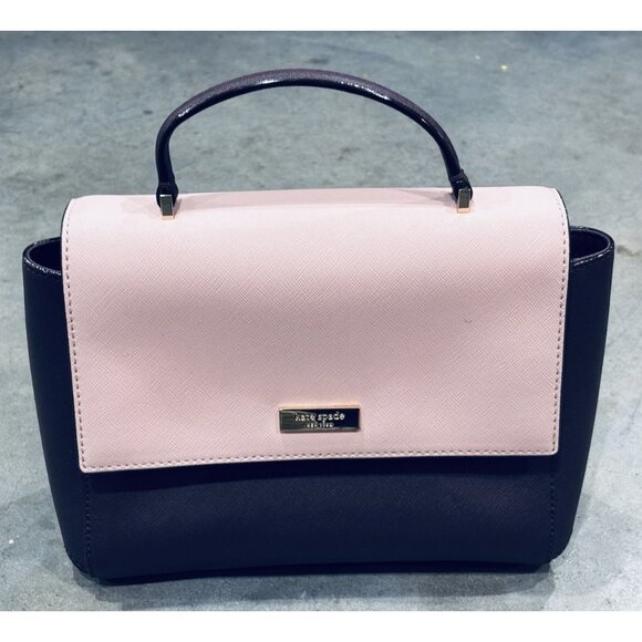 kate spade saffiano Top Handle Color Block Bag Pink And Mauve - Picture 1 of 6
